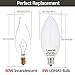 LOHAS E12 Bulb Candelabra Base LED, 60W Light Bulbs Equivalent(6W), LED Daylight 5000k White Light, 550 Lumen, Non-Dimmable Chandelier Lighting for Kitchen Living Room(Pack of 6)