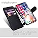 Filoto iPhone X Wallet Case, iPhone X Case, Premium PU Leather Wallet Case with Card Holder/Magnetic Closure Flip Cover for Apple iPhone X iPhone 10 (Black)