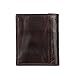 VRLEGEND Men Trifold Wallet Genuine Leather Card Holder Vintage Slim Bifold Wallet ID Holder (Brown)