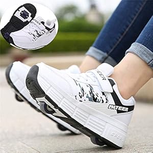 NNN Sportschuhe Skateboard Outdoor Gymnastik Turnschuhe Jungen Mädchen Freizeitschuh Schuhe Mit Rollen Drucktaste…
