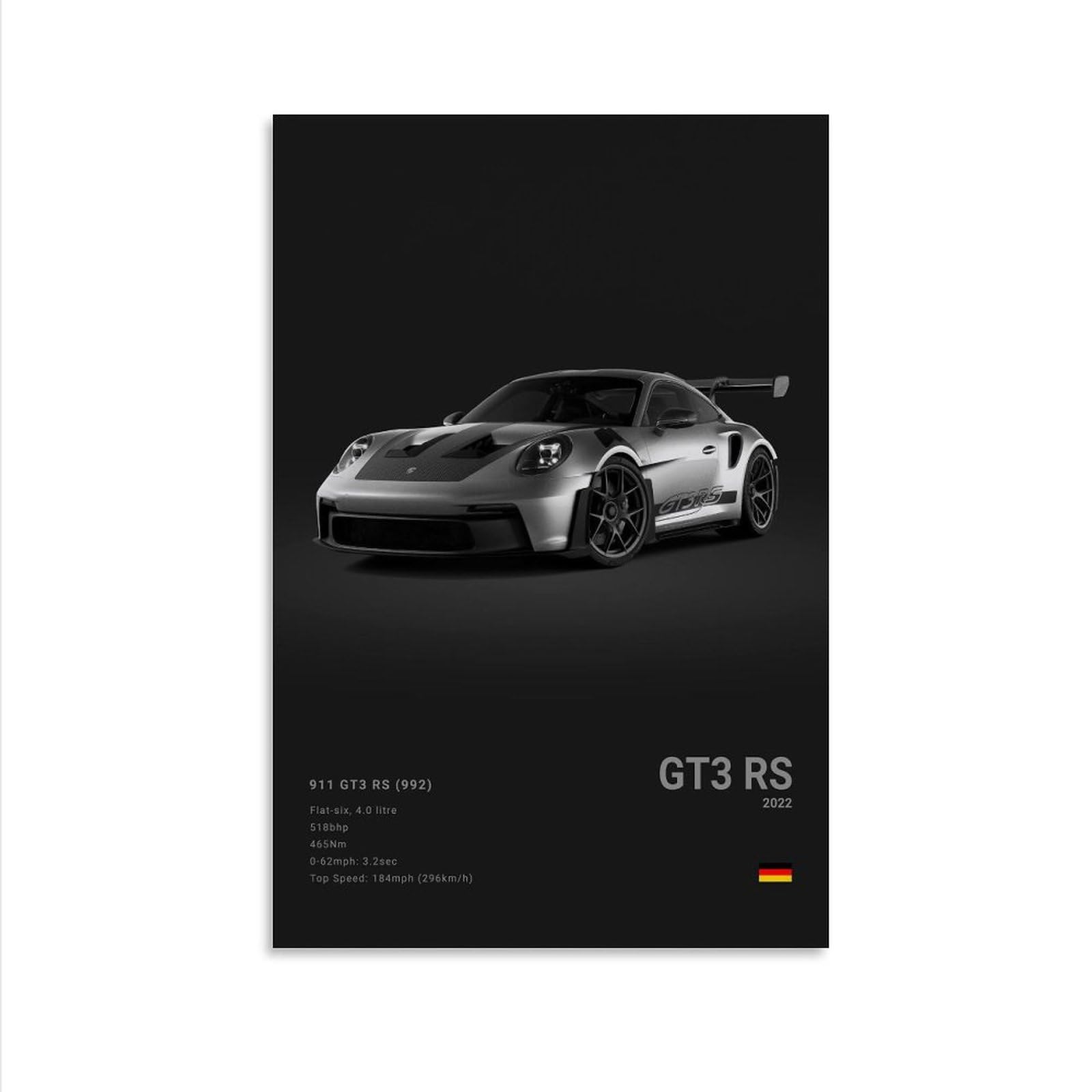 Car Poster 911 GT3RS Posters Racing Car Wall Art Vintage Car Posters For Men Car Art Prints 911 Canvas Framed Unframe-style 12x18inch(30x45cm)