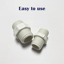 HayEastdor 4PCS 1" PVC Pipe Fitting Hex Nipple G1