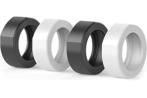 CAROFAFA Ring Protector Silicone Ring Cover Compatible with Oura Ring Protector, Elastic Case for Oura Ring Gen 3 Working Out (Heritage Compatible, 2 Black 2 Transparent, XL)