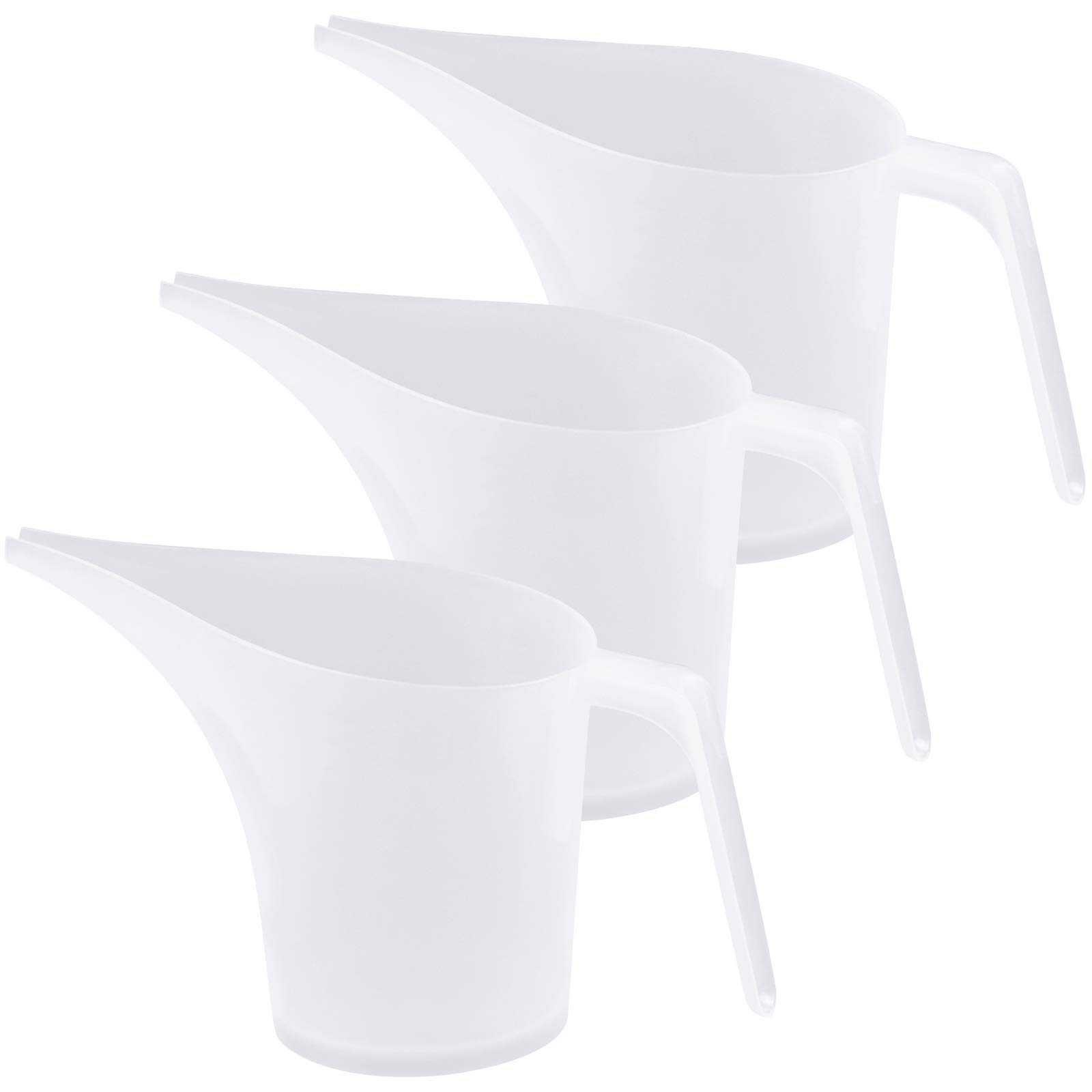 3 Pack Plastic Measuring Jug, 1000ML Measuring Mixing Jugs, Clear Scale Long Spout Jug with Non Slip Handle, Funnel Spout Measuring Cup for Baking, Cooking, Soap Candle Making
