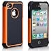 iPhone 4S Case, iPhone 4 Case, CHTech Fashion Shockproof Durable Hybrid Dual Layer Armor Defender Protective Case Cover for Apple iPhone 4S/4 (Orange)
