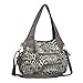 Angelkiss Women Top Handle Satchel Handbags Shoulder Bag Messenger Tote Washed Leather Purses Bag ... (Brown-Leopard)