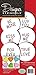 Designer Stencils Large Candy Heart Sayings Cookie Stencils, Beige/semi-transparent, fits 3 inch circle