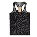 OUYE Men's Mesh See-Through Tank Top Vest X-Small Black