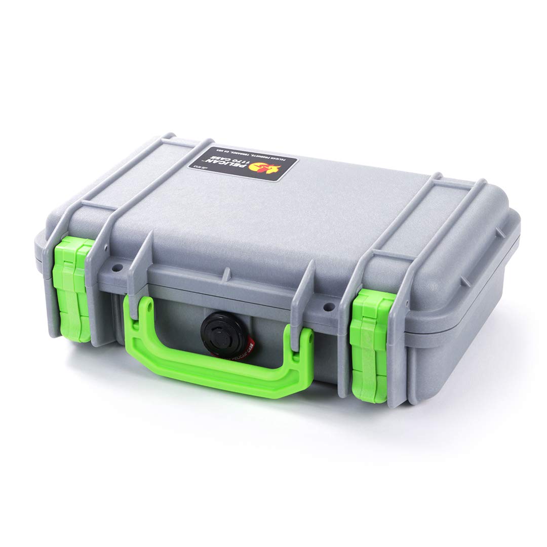 Pelican Silver & Lime Green Pelican 1170 case Foam.
