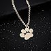 Dainty Pendant Necklace,Haluoo Women Girls Delicate Tiny Dog Paw Pendant Necklace 925 Sterling Silver/Gold Long Sweater Chain Necklace Lovely Dog Paw Charm Necklace Women Jewelry (Gold)thumb 2