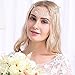 Jaciya Crystals Wedding Headband Bridal Headpieces for Bridesmaid and Flowergirls, 19.7 inches Hair Vine and Headpiece Pearls Silver Hair Accessories for Women (Silver)