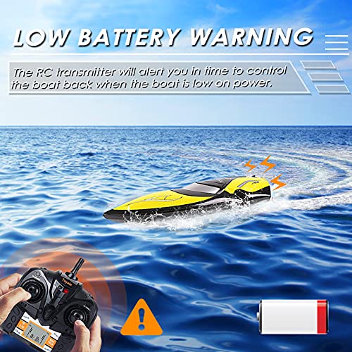 Remote Control Boat [Upgraded 2021] SHARKOOL 2.4 GHZ 25+ MPH RC Boat