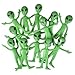 Bendable Space Alien Figures - (Pack of 12)