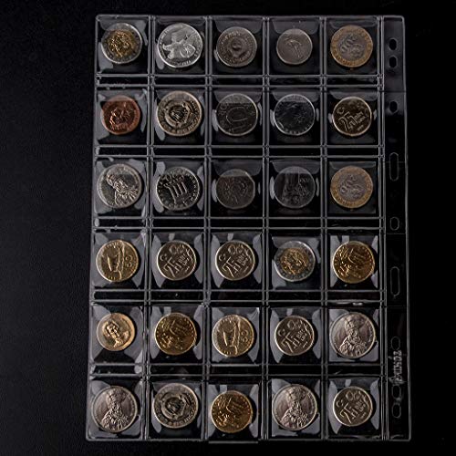 Uncle Paul Coin Collecting Pages 5 Sheets 30 Pockets Standard 9Hole
