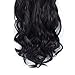 7pcs/set Clip in Hair Extensions 20inch Long Wavy Natural Color Heat Resistant Kanekalon Synthetic Hairpiece Gifts for Girl Lady Women (1B#)