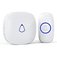 SECRUI Wireless Doorbell, Easy installation, Waterproof, Adjustable Volume, 58 Chimes, Colorful LED, 1000Ft Range, M520+F55, 