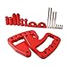 ICARS Red Front Aluminum Grab Handles for 2007-2018 JK JKU Jeep Wrangler Rubicon Sahara Sport Unlimited Accessories (Pair)