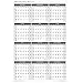 Large 2017 Yearly Wet and Dry Erase Wall Calendar, 24 x 36 Inches, 2-Sided Reversible Vertical/Horizontal by Delane, Mounting Tape Included (AWC-001) (White)