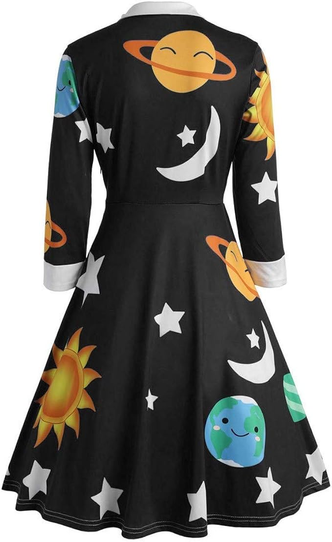 sun and moon dress plus size