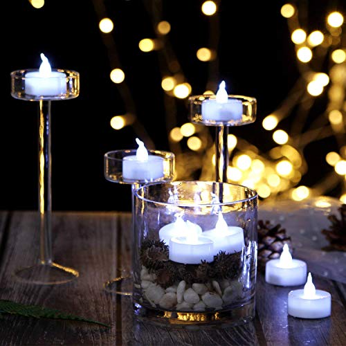 AGPtek 100 PCS Battery Operated LED Flameless Tea Lights White