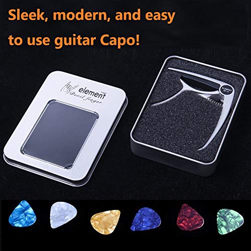 image for SOZEAL Caop, Guitar Capo(2 Pack), Strong and Durable(Black and Silver)