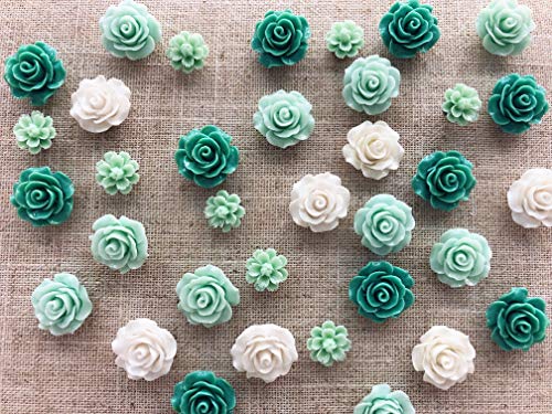 24Pcs Decorative Pushpins,Cork Board Tacks,Bulletin Board Tacks,Thumb Tack Decorative for CorkBoard, Office Organization or Home (Green) - Thumbnail 3
