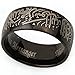 8mm Black Stainless Steel Islamic Mulslim Shahada Ring (6)