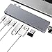 Thunderbolt 3 USB C Hub, AHNR Type C Hub MAC Pro Adapter Dongle for 2016/2017/2018 MacBook Pro 13”&15”, USB-C Adapter with 4K HDMI, 3 USB 3.0 Ports, USB-C Port, SD/TF Card Reader, PD Charger Port