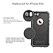 iPhone 5S / SE (2016) Waterproof Case, Dust Proof Snow Proof Shock Proof Case with Touched Transparent Screen Protector, Heavy Duty Protective Carrying Cover Case for iPhone 5 5s SE - Black