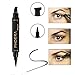 Cnlinkco Liquid Winged Eyeliner Stamp, Long-lasting Black Waterproof Double Head Eyeliner Pencil Makeup Tools for Cat Eye Wing Eyeliner