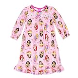 Disney Princess Girls Flannel Granny Gown Nightgown Pajamas (4T, Light Pink)