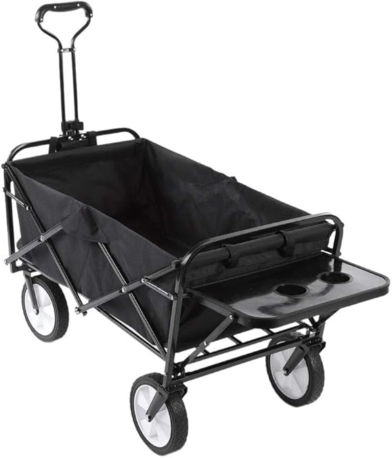 Zerone Foldable Garden Trolley, Garden Cart Foldable Pull Wagon Hand
