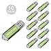 KOOTION® 10pcs 16GB Flash Drive USB 2.0 10 Pack Metal Memory Stick Thumb Storage Pen Disk,Green