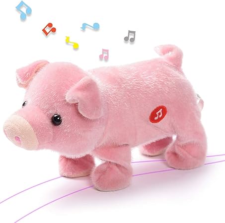 Amazon 豚のぬいぐるみ キュートでインタラクティブな豚の仲間 子供用の電動ペットピッグ ピンクの散歩 ピグレット ぬいぐるみ おもちゃ Amazon 豚のぬいぐるみ キュートでインタラクティブな豚の仲間 子供用の電動ペットピッグ ピンクの散歩 ピグレット ぬいぐるみ おもちゃ