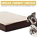 KOPEKS Large Rectangular Orthopedic Memory Foam Dog Bed - Includes Waterproof Inner Protector & Removable Cover - Brown