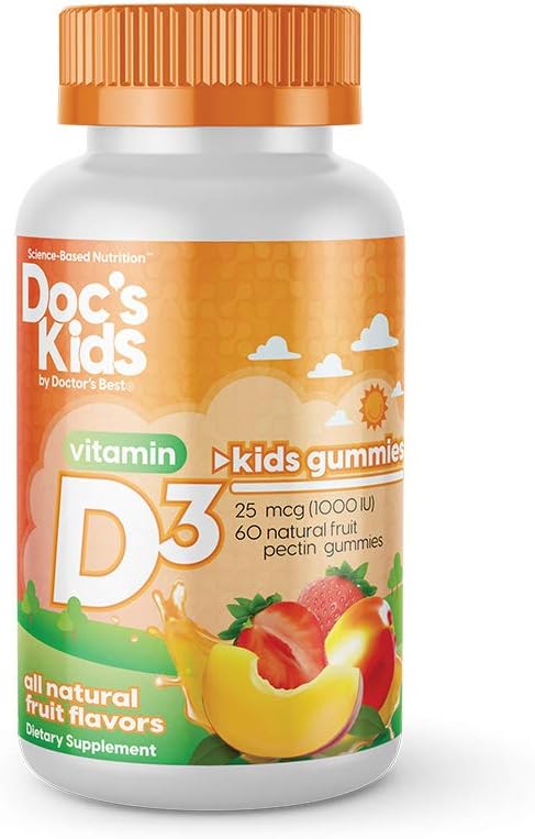 Doctor’s Best 多特倍斯 儿童维生素D3软糖 25mcg*60粒 6.1折$9.2 海淘转运到手约￥77