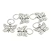 KeyZone 65 Pieces Hair Charms Hair Braid Rings Silver Butterfly Birds Leaves Shell Pendant Charms Rings Set Hair Clip Headband Accessories