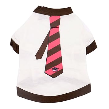 maglietta con cravatta stampata