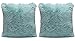 Chanasya Super Soft Long Shaggy Chic Fuzzy Faux Fur Warm Elegent Cozy Aqua Blue Throw Pillow Cover Pillow Sham - Solid Turquoise Fur Throw Pillowcase 18x18 Inches 2-Pack(Pillow Insert Not Included)