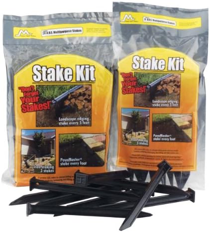 Master Mark Plastics 12109 ABS Plastic Stake Anchors For Landscape Edging, 10 Inch 9 Pack