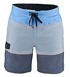 Matereek Men's Shorts Stripe Effect Sweamwear Swim Trunks