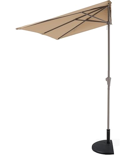 7.5 ft patio half umbrella Amazon.com : COBANA 7.5'by 4'Half Rectangular Outdoor Patio Umbrella for  Patio, Balcony, Garden, Deck, Blue : Patio, Lawn & Garden