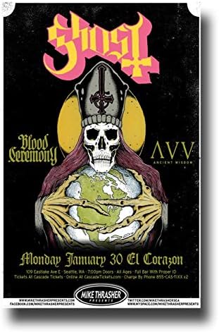 Ghost B.C. Poster Concert Promo 11 x 17 inches Band BC Seattle January 2012