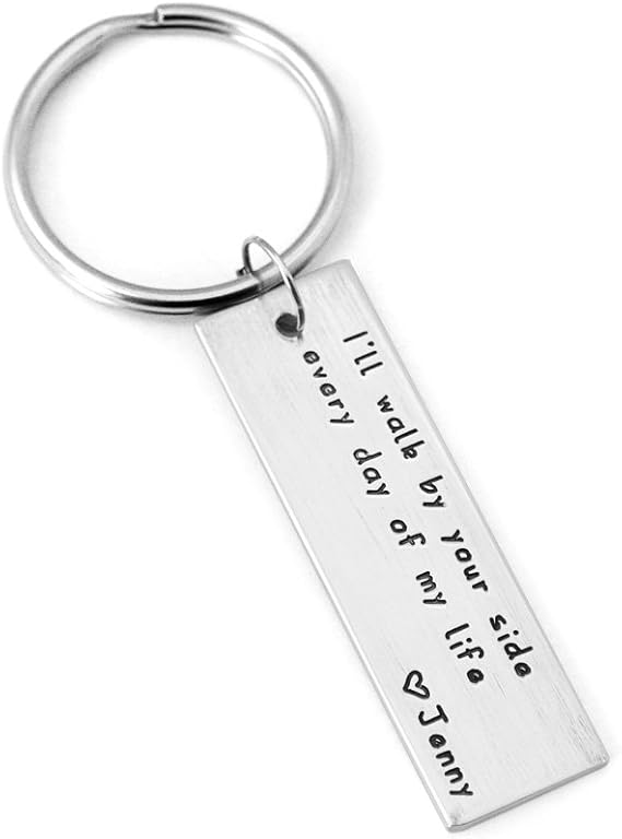 Custom Text Keychain,Engraved Keychain, Anniversary Gift, Gift for Her