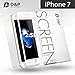 D&P [Ultra Clear] Front High Transparency 9H Tempered Glass Screen Protector (White Version) with Backside Matte PET Protector for Apple iPhone 7, 1+1