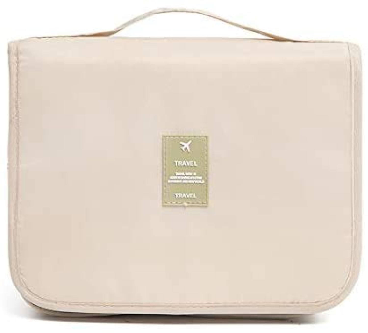 ALCIONO Makeup Hand Bag Portable Multi Brush Holder Bag For Travel, Home| Cosmetic Organizer Detachable Pouch for Women and Girls - beige