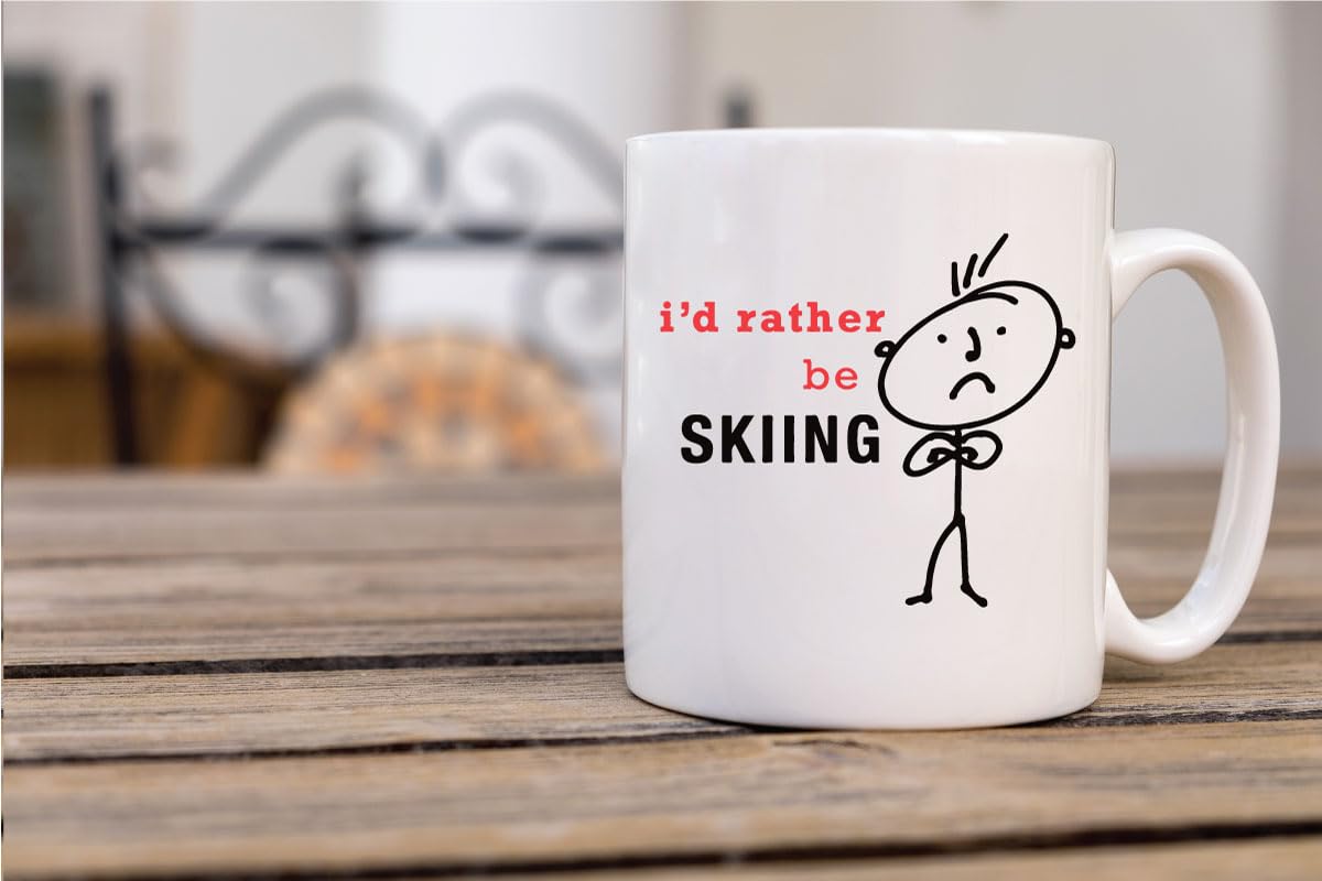 60 Second Makeover Limited Mens I'd Rather Be Skiing Mug Dad Boyfriend Son Cup Gift Husband