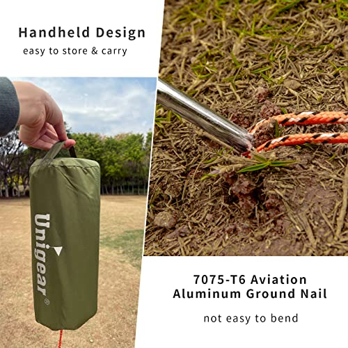 Unigear Hexagon Camping Tarp Waterproof Hammock Rain Fly 12x10-15x14FT | Lightweight compact tent tarp for backpacking, hiking, travel and hammock camping; versatile outdoor rain shelter