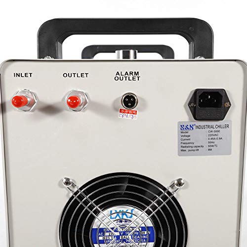 Industrial Chiller CW-300 220V Water Chiller 9L Water Cooling Chiller for CO2 Glass Laser - Thumbnail 5