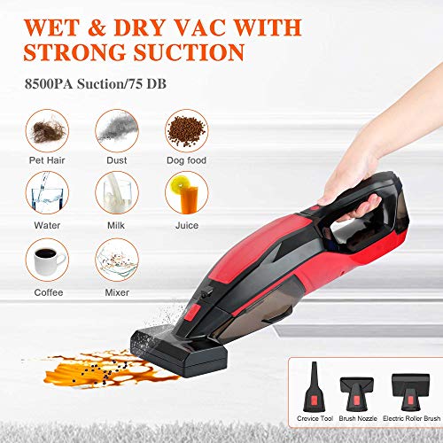 Handheld Carpet Cleaner Machine Cordless, POWERGIANT 9000PA Portable